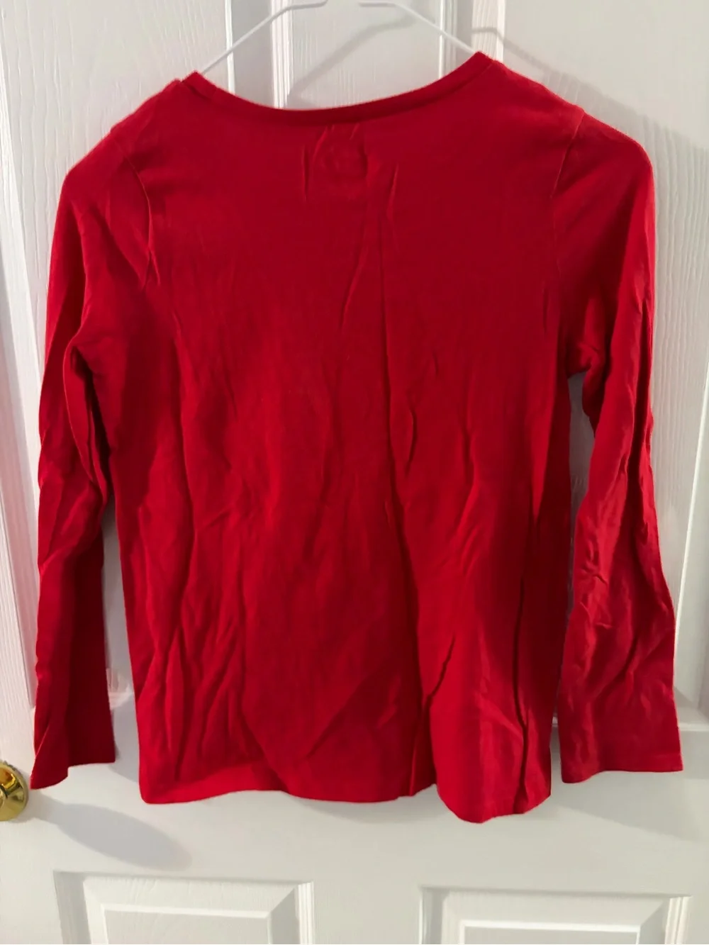 OshKosh B'gosh Red 'Be Merry' Santa Peace Sign Long Sleeve Tee